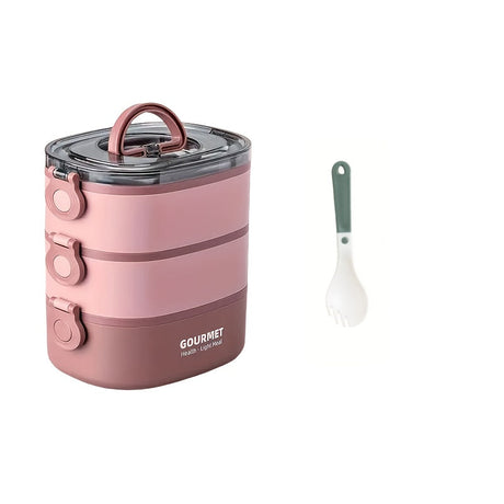 Faridabio Triple Stack Leak-Proof Microwave-Safe Bento Box - 2L Large Capacity Portable Food Container with Invisible Handles, Perfect for Work, School, Camping & Meal Prep (Green), Lunch Box, School Meal Storage, Modern Kitc Julia M LifeStyles