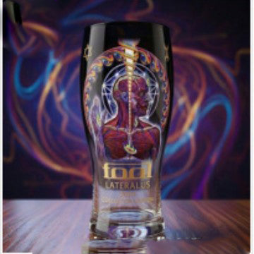 Colored glass bottle beer glass