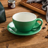 Nordic Ceramic Latte Cup – 300ml Artisan Coffee Cup with Contrast Rim