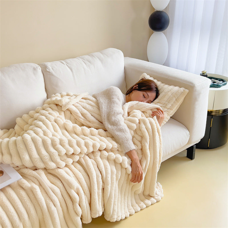 Rabbit plush blanket