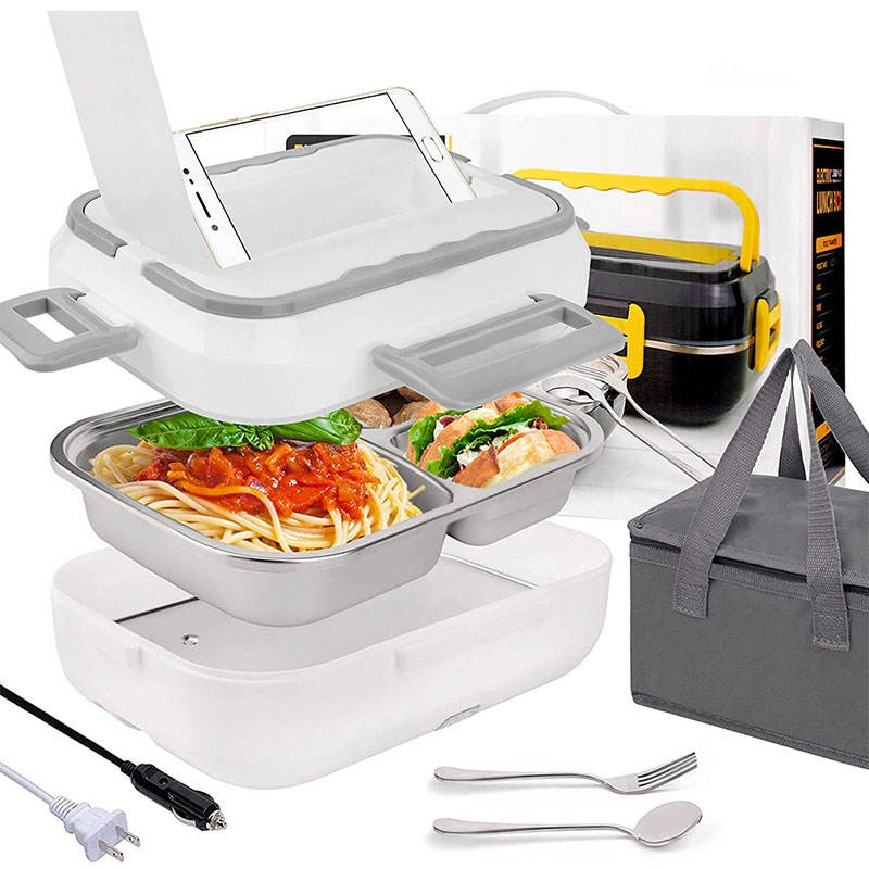 Kitchen ware 1.5L Cookware Sets Heater Portable Electric Lunch Boxes stainless steel Container with Insulation Bag for Car Truck Julia M Home & Kitchen