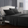 Pure Color Bedding Set Bed Linens Flat Sheet+Fitted Sheet+Pillowcase Queen/ King Size Gray Soft comfortable white Bed set40 - Julia M LifeStyles