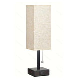 Linen 90 square desk lamp zipper switch three color temperature variable light A+C USB charging
