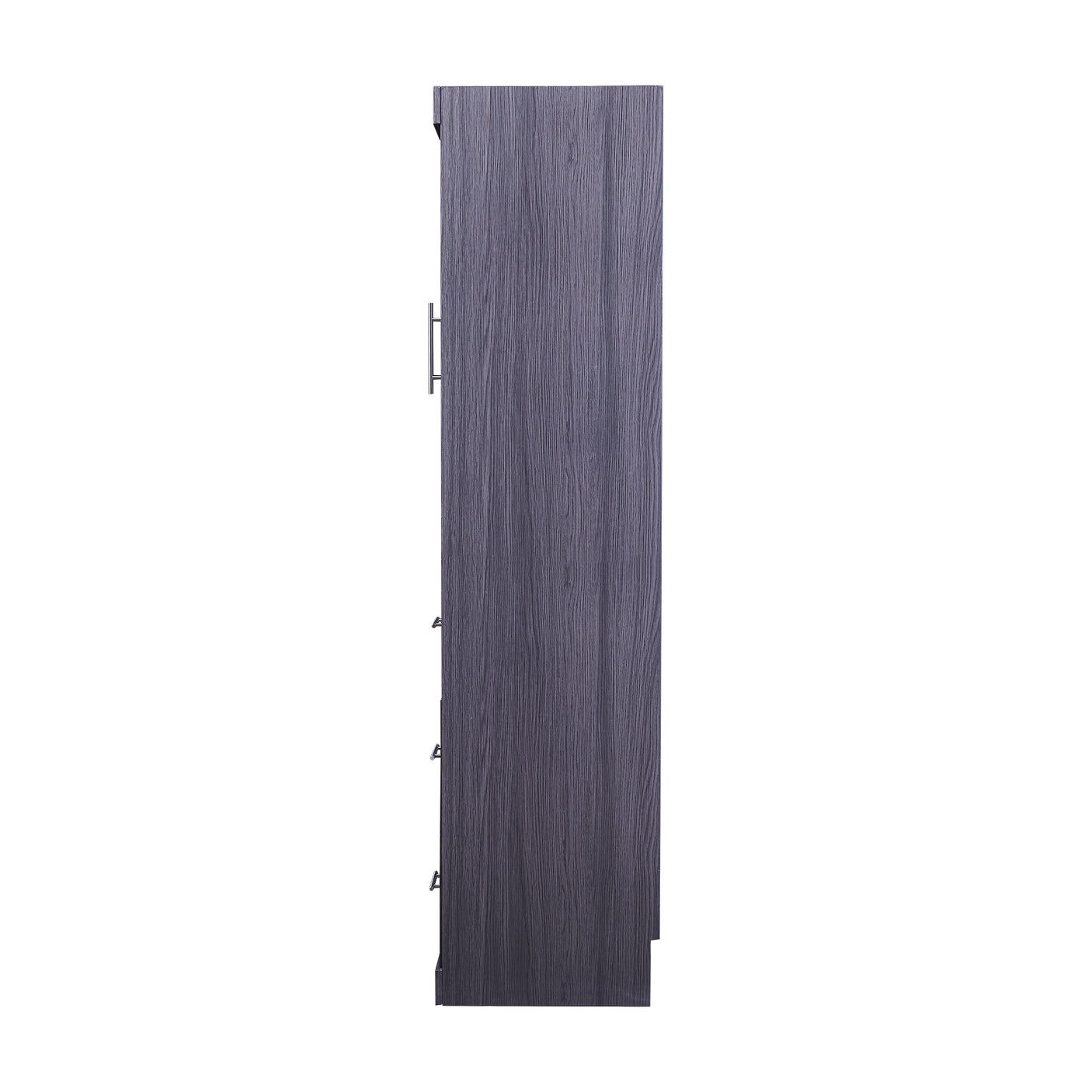 Full Size Murphy Bed with Wardrobe and Drawers, Storage Bed, can be Folded into a Cabinet, Gray - Julia M LifeStyles