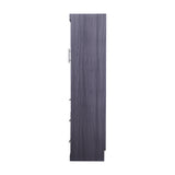 Full Size Murphy Bed with Wardrobe and Drawers, Storage Bed, can be Folded into a Cabinet, Gray