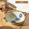 7.5inch Japanese Household Noodle Bowl Ceramic Soup Bowl With Handle Salad Pasta Bowl Kitchen Tableware Microwave Oven Bakware