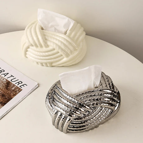 The Marais Ceramic Tissue Box – Designer Tissue Holder for Elegant Home Styling