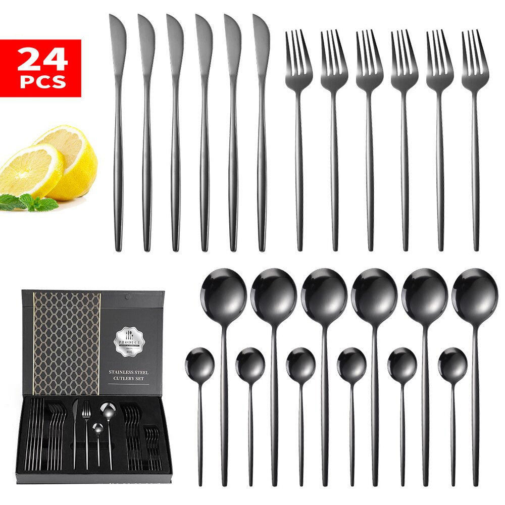 Atelier 24-Piece Stainless Steel Flatware Set