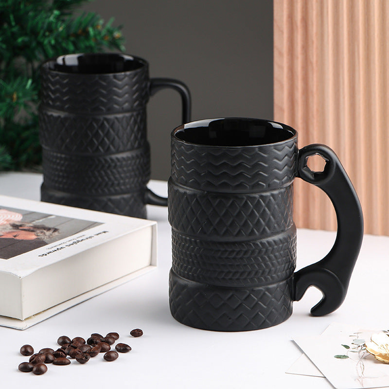 Creative Ceramic Mug Tire Shape Mug Cup Julia M Home & Kitchen