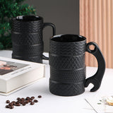 Creative Ceramic Mug Tire Shape Mug Cup Julia M Home & Kitchen