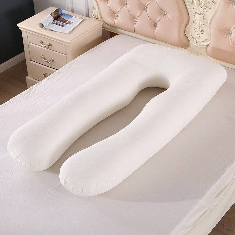 U-Shaped 130x70cm Pregnancy Pillow for Maternity Support and Breastfeeding