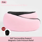 Travel Neck Pillow Memory Foam U-shaped Pillow Snail Style Travel Neck Support Portable Adjustable Soft Noon Break Sleep Pillows