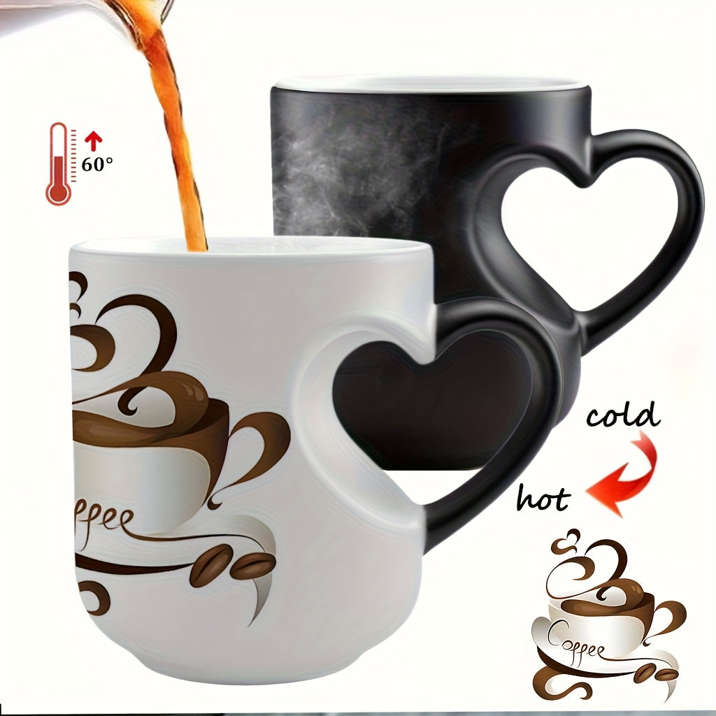Heart-Shaped Handle Color Changing Ceramic Mug 11Oz Julia M LifeStyles