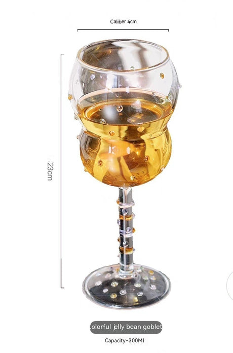 Gao Jiao Tall Colored Sugar Bean Glass Cup 300ml
