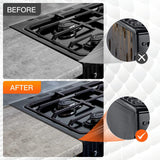 Premium 304 Stainless Steel Retractable Stove Gap Cover – Sleek Black Pair