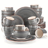 Artisanal 32-Piece Handpainted Stoneware Dinnerware Set for 8 – Scratch-Resistant & Dishwasher Safe