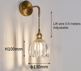 Retro Flower Glass Wall Lamp