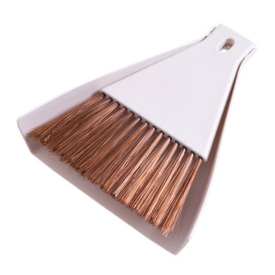 2pcs/set Mini Desktop Broom and Dustpan Set Household Dust Pan and Brush Cleaning Tool