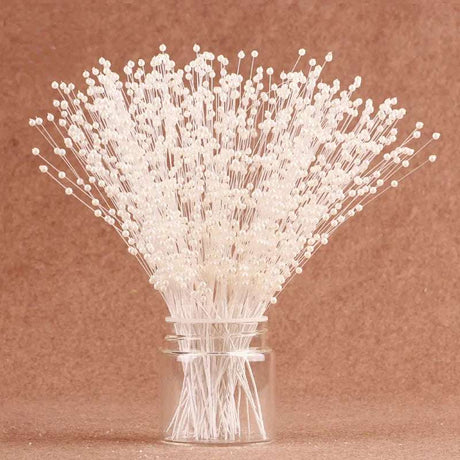 10/50pcs Bunch String Pearl Sticks Bridal Bouquets White Beaded Handmade Flower Stem Beads Wedding Party Decor Christmas Gift 10/50pcs Bunch String Pearl Sticks Bridal Bouquets White Beaded Handmade Flower Stem Beads Wedding Party Decor Christmas Gift 1005003738417088-A-10PCS 25