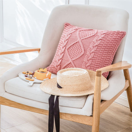 Home Soft Pillow Case in Rich Turmeric & Coffee Tones – 45x45 cm