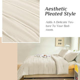 Light Beige Pleated Foreign Trade Quilt Three-piece Suit