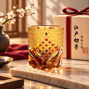Kuro Samurai Crystal Whiskey Glass Gift Box