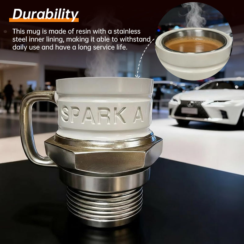 Start Your Engine Spark Plug Mug - Julia M LifeStyles