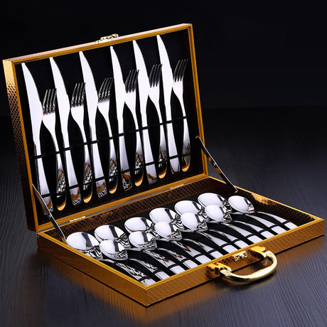 Exquisite Steak Knife and Fork Plate Set