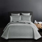 Opulent 3Pcs Cotton Coverlet Embossed Reversible Set