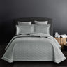 Opulent 3Pcs Cotton Coverlet Embossed Reversible Set