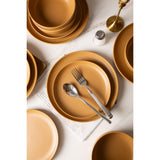 12-Piece Stoneware Dinnerware Set with Mugs - Microwave & Dishwasher Safe