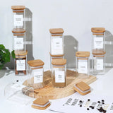 12-Piece Heat-Resistant Glass Spice Jar Set with Stickers - Julia M LifeStyles