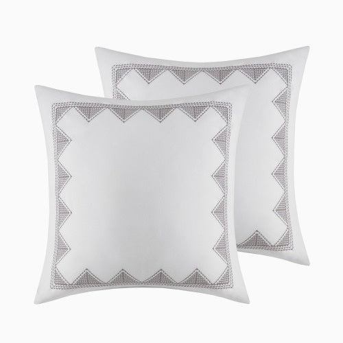 Imani Full/Queen Cotton Printed Duvet Cover Set With Chenille