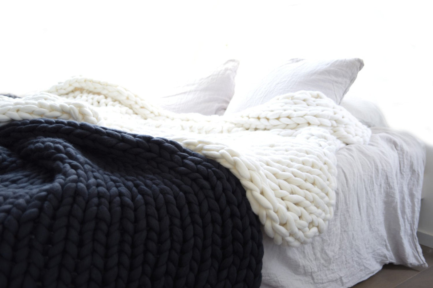 Nordic Thick Wool Hand-Woven Luxury Blanket Julia M Home & Kitchen