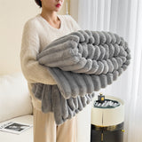 Rabbit plush blanket
