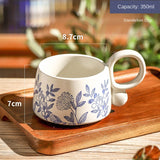 Hand-Painted Blue & White Ceramic Mug