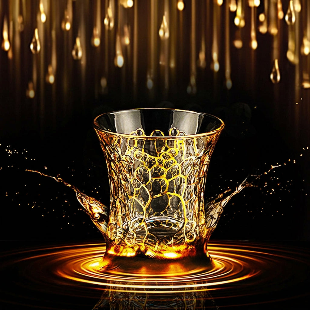 Gilded Hour Whiskey Glass