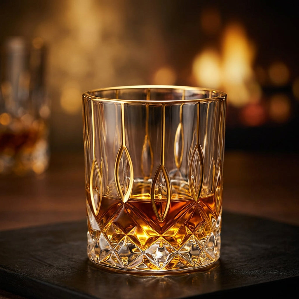 Gilded Hour Whiskey Glass