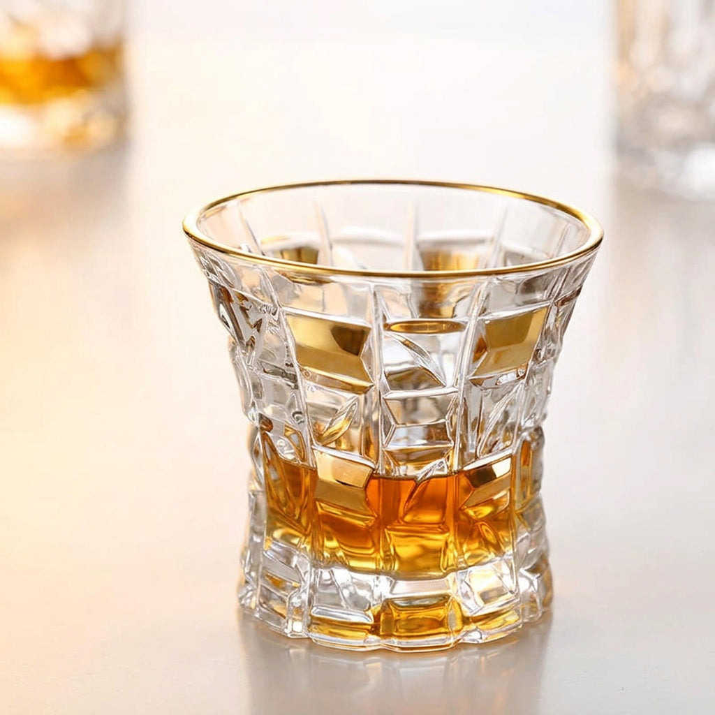 Gilded Hour Whiskey Glass