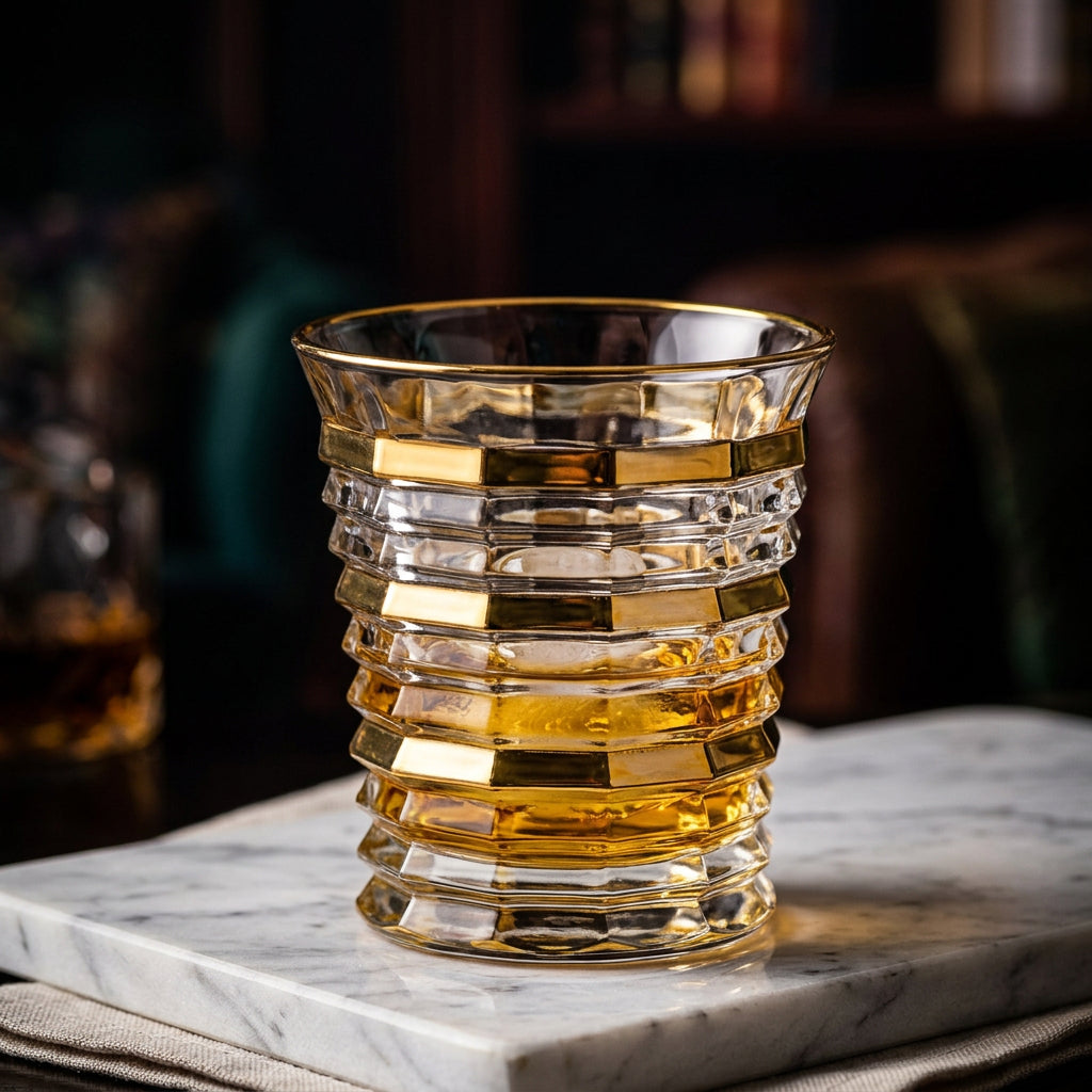 Gilded Hour Whiskey Glass
