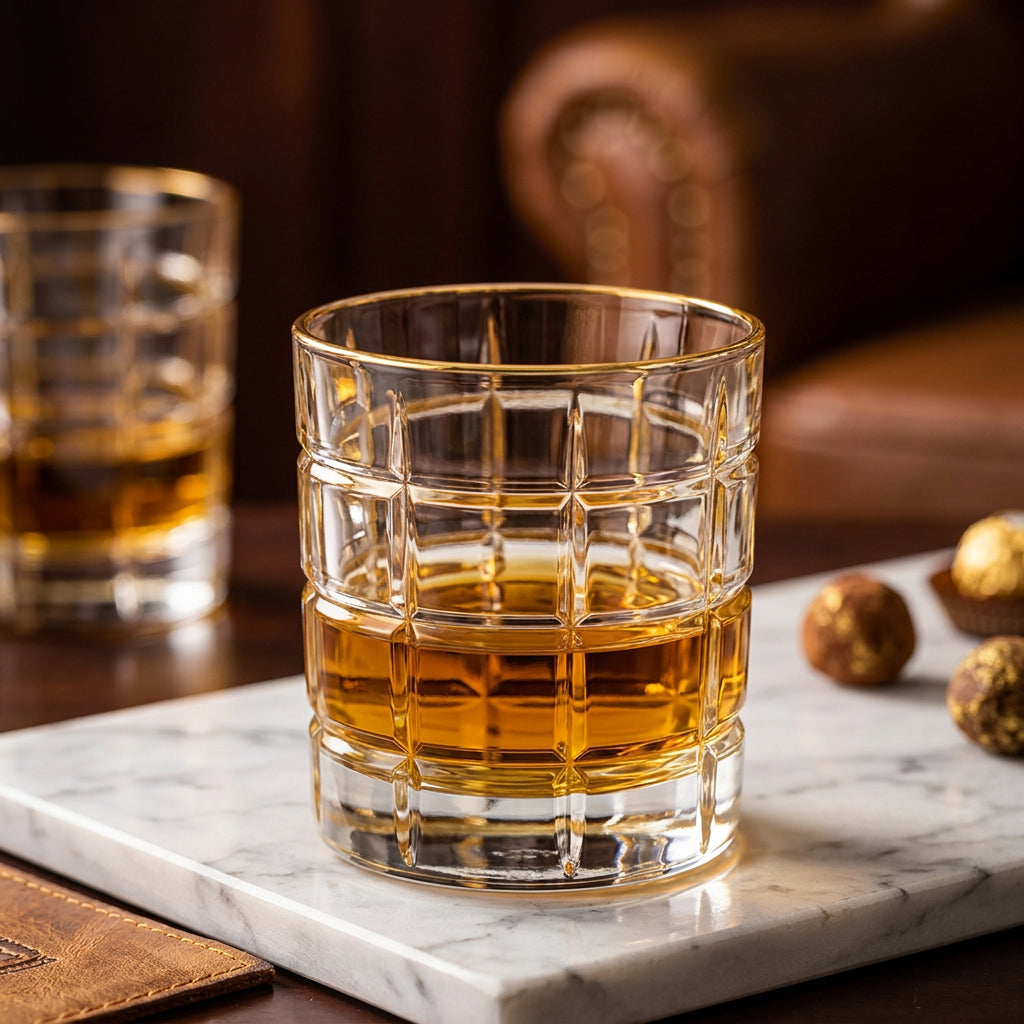 Gilded Hour Whiskey Glass