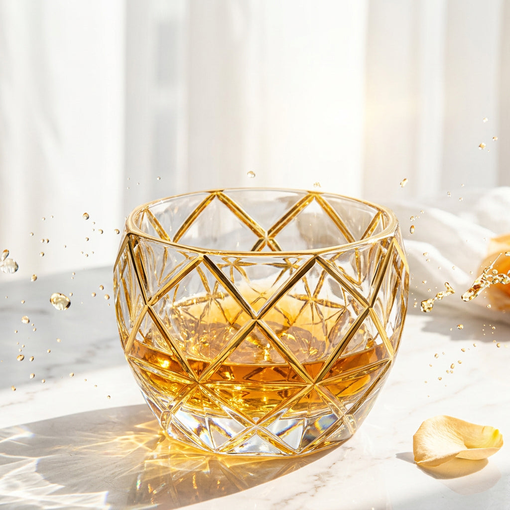 Gilded Hour Whiskey Glass