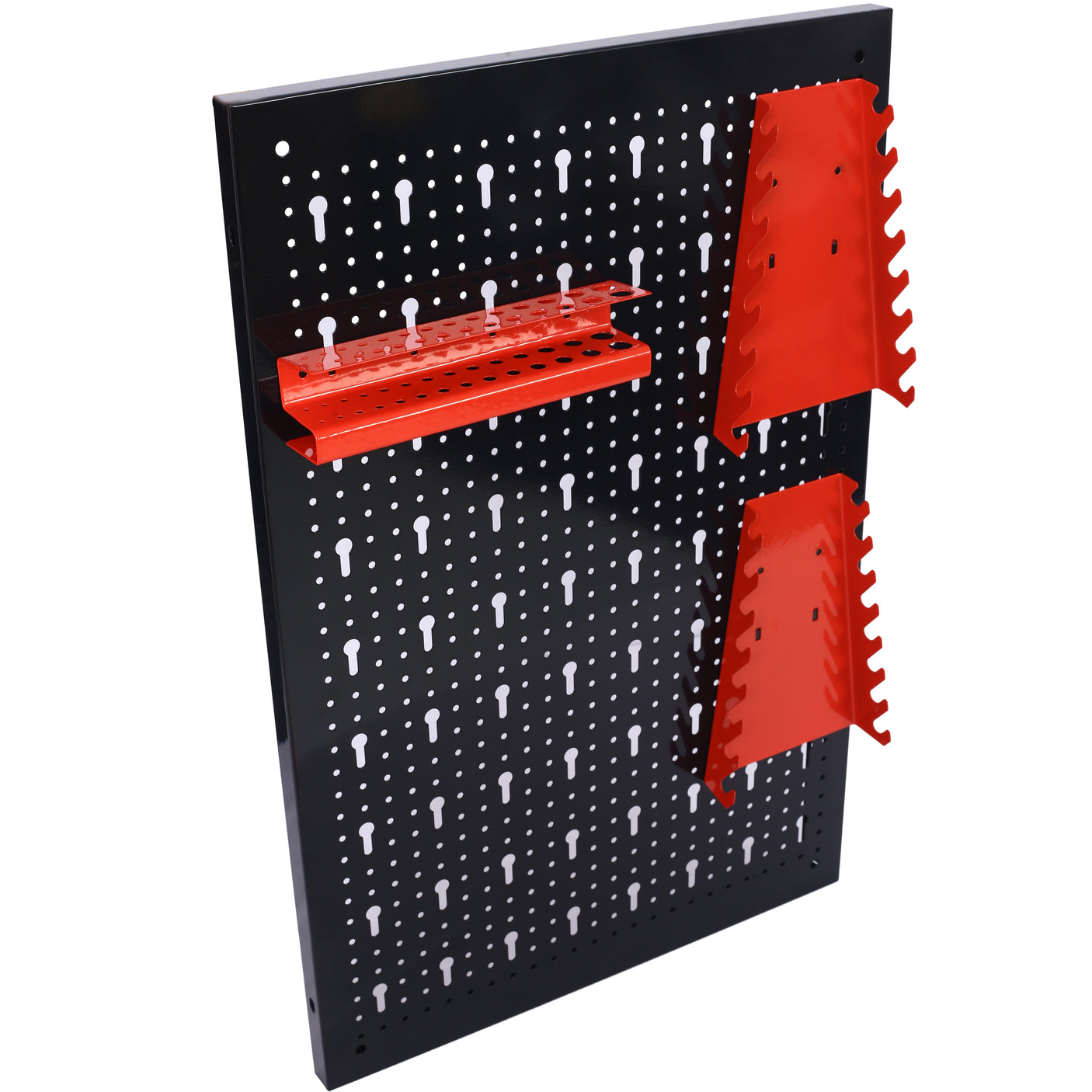 4-foot metal garage nail board tool rack with 3 nail board wall mounted tools for storing nail boards, black - Julia M LifeStyles