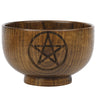 New Pentagram Wooden Bowl Three-Phase Moon Goddess Storage Bowl Wika WICCA Altar Ornament