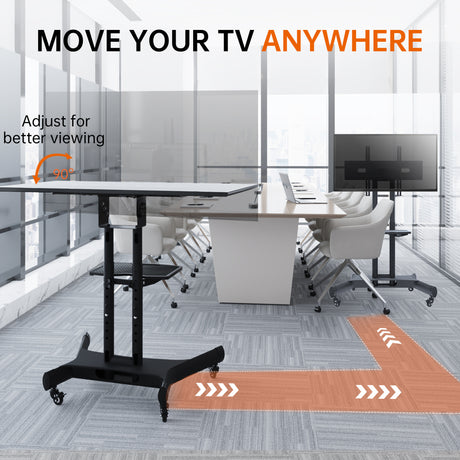 Universal Rotating TV Stand, Suitable for 32-80 inch TVs, Tiltable Desktop TV Stand, Maximum VESA 600x400mm (Black)