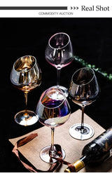 Creative Bevel Champagne Wine Glass Cups Crystal Transparent Goblet Colored Glasses Nordic Ins Style Color Changing Wine Cup Julia M Home & Kitchen