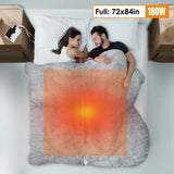 1Pc Electric Heated King Size Fleece Heated Blanket With Dual Controller 10 Heating Levels 10 Hours Auto Off Machine Washable For Home Office Usage 90x100in julia m home & kitchen