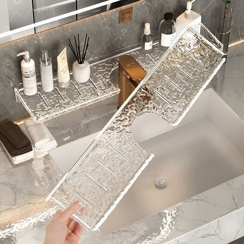 Bathroom Towel Rack - Wall Mounted No Drill Adhesive Single Bar Holder