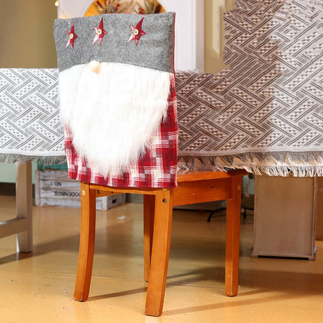 Christmas Chair Accessories Rudolf Chair Set Hotel Restaurant Table Chair Back Set Atmosphere Decoration Christmas Decoration