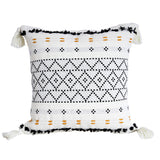 Nordic Geometric Tassel Cotton Plush Pillow Cover